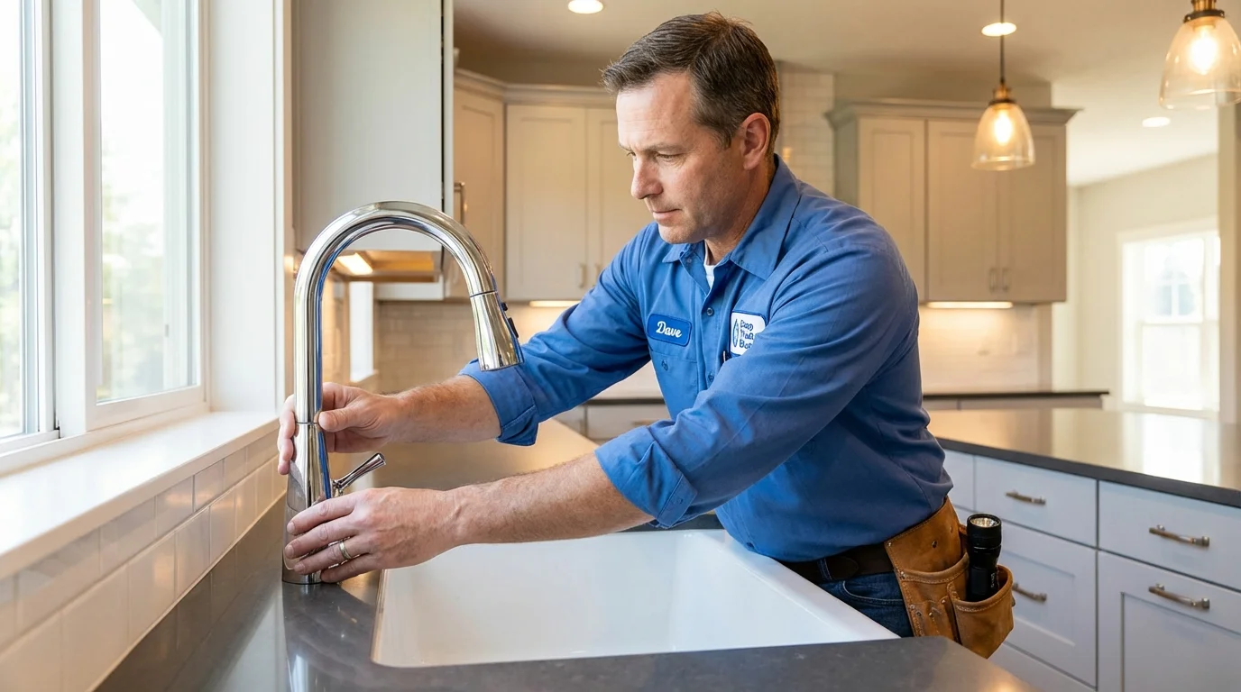 Kitchen faucet installation by Johns Plumbing LLC in Aliquippa